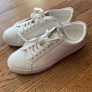 White JCrew Sneakers with suede accents